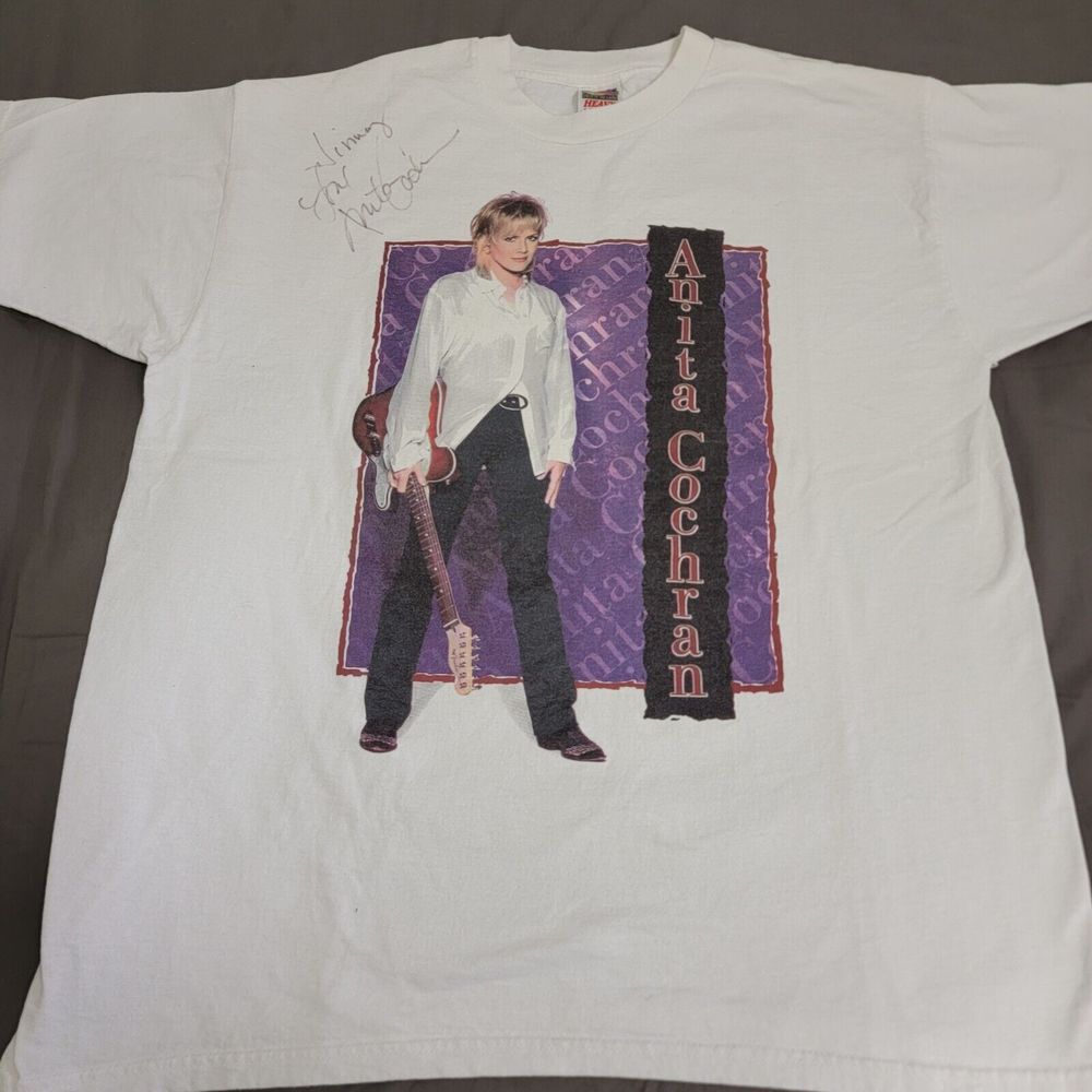 Vintage Anita Cochran Country Music Signed Concert T-shirt XL